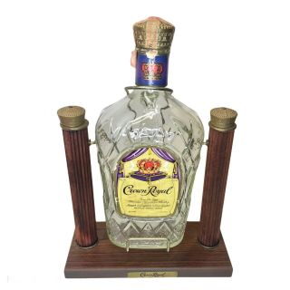 Vintage Crown Royal Canadian Whiskey 1.  75l Bottle Holder Man Cave Bar Display
