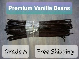 Grade A Premium Vanilla Beans 6 - 8  Madagascar Bourbon For Extraction & Baking