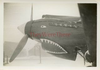 Wwii Photo - P 40 Warhawk Fighter Plane Nose Art - Sharkmouth