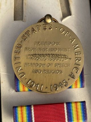 WWII WW2 World War II War Medal - Freedom From Fear And Want 1941 - 1945 (S4) 3