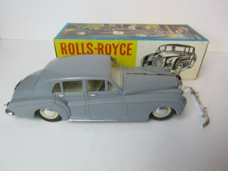 Vintage Rolls Royce Silver Cloud Battery Operated Bump & Go Action Toy Car & Box