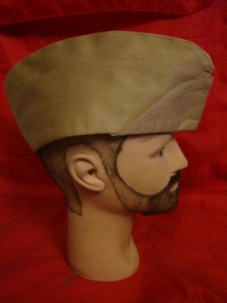 Ww2 Vintage Us Military Overseas Khaki Cap Garrison Z