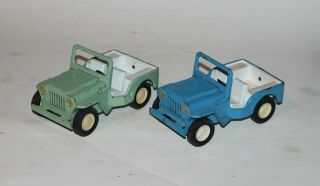 Tonka Jeeps - Cj - Six Inch - Blue - Green