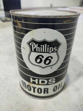 Nos Full Phillips 66 Motor Oil Can,  Gas Service Station,  Petroliana