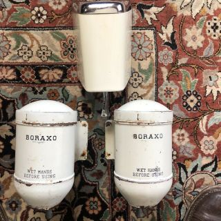 Nr 3 Vtg 1950’s Boraxo Powdered Hand Soap Dispenser 1 - Chrome 70’s No Key