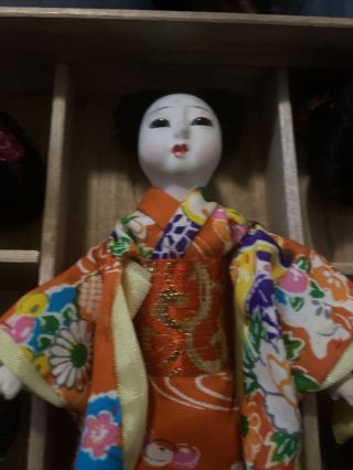 Vintage Hanako Japanese Geisha Doll With 6 Wigs and Box 3