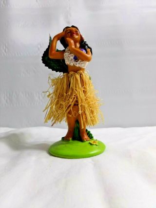 Hawaiian Hula Girl In Grass Skirt Dash Figurine