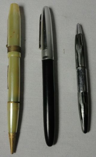 3 Writing Instruments,  One Fountain Pen,  Combination Pen,  Mechanical Pencil
