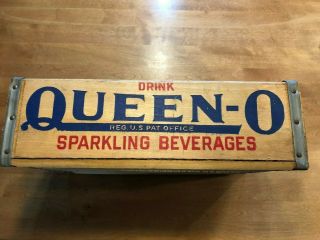 Vintage Queen - O Sparkling Beverages Buffalo Ny Wooden Delivery Case " 24 Splits "