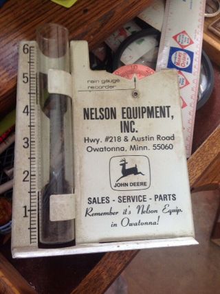 John Deere Owatonna Rain Gauge Mn 218 Ne.  Son Equipment 1960 