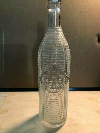 1930/40s Orange Crush 24 Oz.  Embossed Clear Bottle.  Pat 