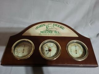 Vintage Old Retro John Deere Moline Ill Wall Clock Collectible