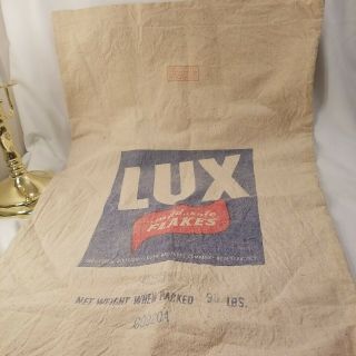 Vintage Lux.  Mild.  Safe Flakes Laundry Soap Detergent 90 Lb Bag Empty