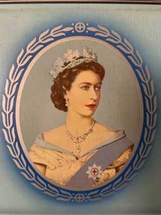Vtg 1953 Queen Elizabeth Ii Coronation Cigarette Tin Box,  Wills Wild Woodbine