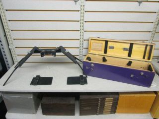 Fairchild Aviation F - 71 Magnifying Stereoscope Stand & Case Wwii U.  S.  Military