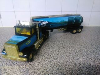 Collectable Nylint Freightliner,  Tanker.  Bandag Steel Pressed Truck.  Usa 1970s