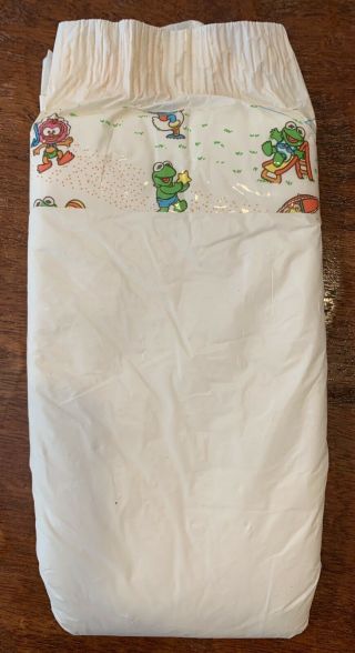 Vintage Plastic Backed Disposable Diaper Unisex 6/xl Muppet Babies