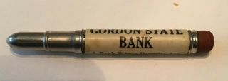 Gordon State Bank Bullet Pencil Advertiser Farm Agricultural Mccormick Georgia