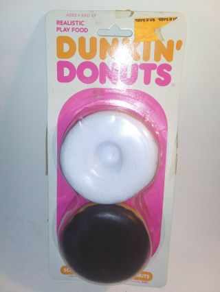 Vintage 1987 Dunkin Donuts Scented Realistic Fake Play Food Prop Rubber Rare
