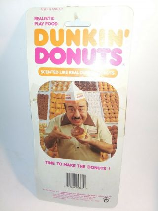 Vintage 1987 DUNKIN DONUTS Scented Realistic Fake Play Food Prop Rubber RARE 2