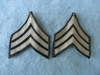 Wwii Us Army Sergeant Rank Insignia Matched Pair Aaf Ww2