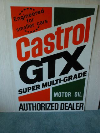 Castrol Gtx Multi - Grade Tin Sign,  Double Sided
