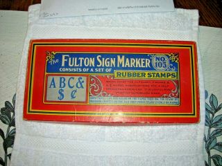 Vtg Fulton Child Sign Marker Set No.  105 - Mickey Mouse Inkpad