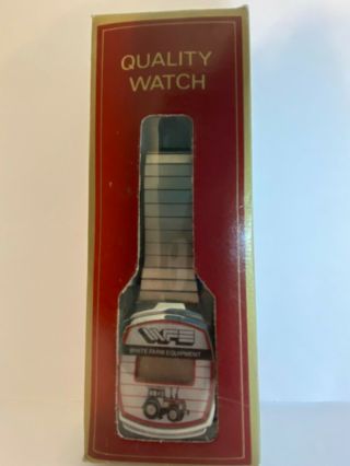 Vintage 1980s White Farm Equipment Tractor Collectible Wrist Watch Wfe