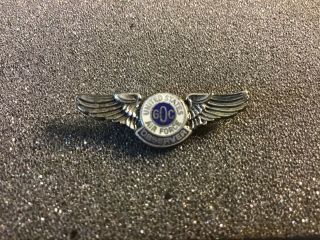 Vintage WW2 United States Air Force Observer Wing Pin 2