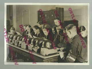 Ww2 1943 German Army Press Photo Hitler Youth Uniforms Helmets Soldiers