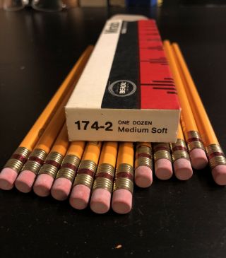 Vintage Mirado Eagle Pencils No 174 - 2 1/2 Berol Bonded One Dozen 2