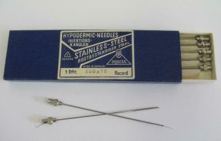 Wwii German Medical Boxed Set 12 Hypodermic Needles