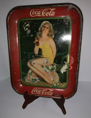 1932 Coca - Cola Tray American Art Coshocton Ohio