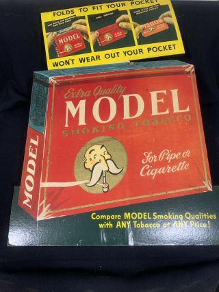 Model Smoking Tobacco Cardboard Sign Barn Find
