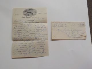 Wwii Letter 1944 326th Glider Infantry Illustrated Parachute Airplanes Ww Ii Ww2