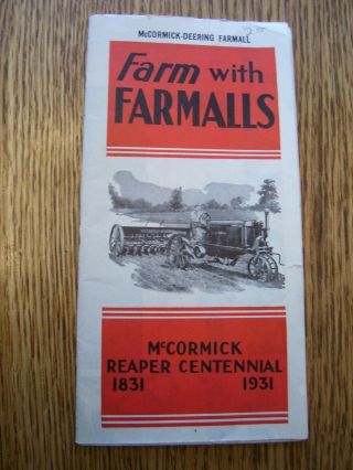 Vintage Farmall International Advertising - Farmall Tractor - 12 " X 18 " - 1931
