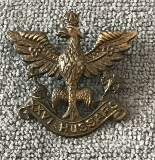 British,  26th Hussars Cap Badge (22149)