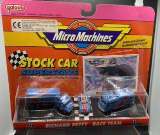 1991 Galoob Micro Machines " Richard Petty Race Team " Stock Car Superstars - Bnib