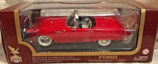 1955 Ford Red Thunderbird Convertible Road Legends 1:18 Die Cast T Bird Model