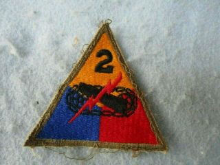 Wwii Us Army Patch 2nd Armor Division Hell On Wheels Normandy D Day Europe Ww2