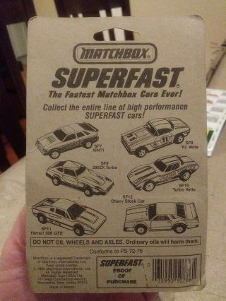 Matchbox Superfast SF - 10 Turbo Vette BLACK 2