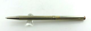 Vintage Unbranded Ballpoint Pen Engine Turned Design Fresh Cross Refill