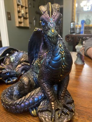 Windstone Editions - Vintage Pena - Large Male Dragon In Peacock