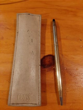 Vintage Cross Ballpoint Pen 1/20 10kt Gold Filled W/ Case & Paperwork