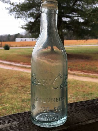 Straight Sided Coca Cola Bottle Columbus Ice Co Miss
