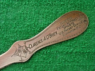 Vintage Letter Opener Advertising For A Patent Attorney Clarence A.  O 
