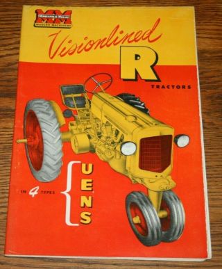 1953 Minneapolis Moline Visonlined R Tractor Colorful Advertising Sales Brochure