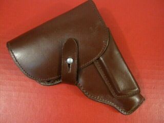 Post - Wwii East German Police Leather Flap Holster For The Makarov Pistol -