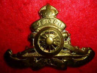 Ww2 Canada - The Royal Canadian Artillery Cap Badge,  Polished