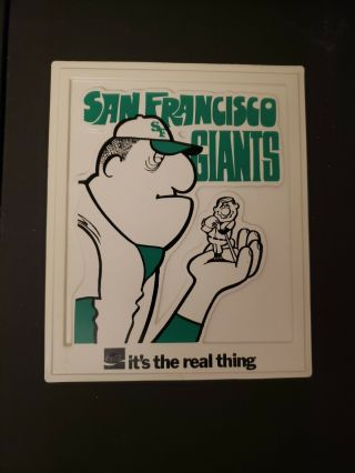 1969 Vintage Coca Cola San Francisco Giants Baseball Sign